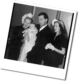 Joan, Bill and actress Maureen O'Sullivan at Deobrah's christening